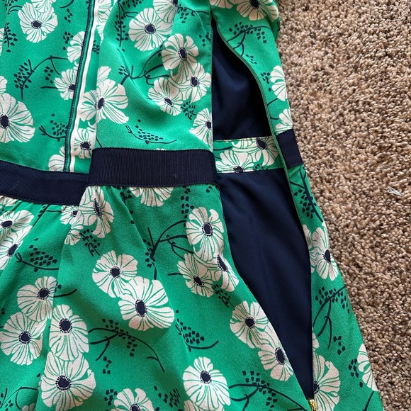 Draper James Hilltop Garden Shirtdress Floral Silk Print Lace collar Gold Button - Picture 3 of 10